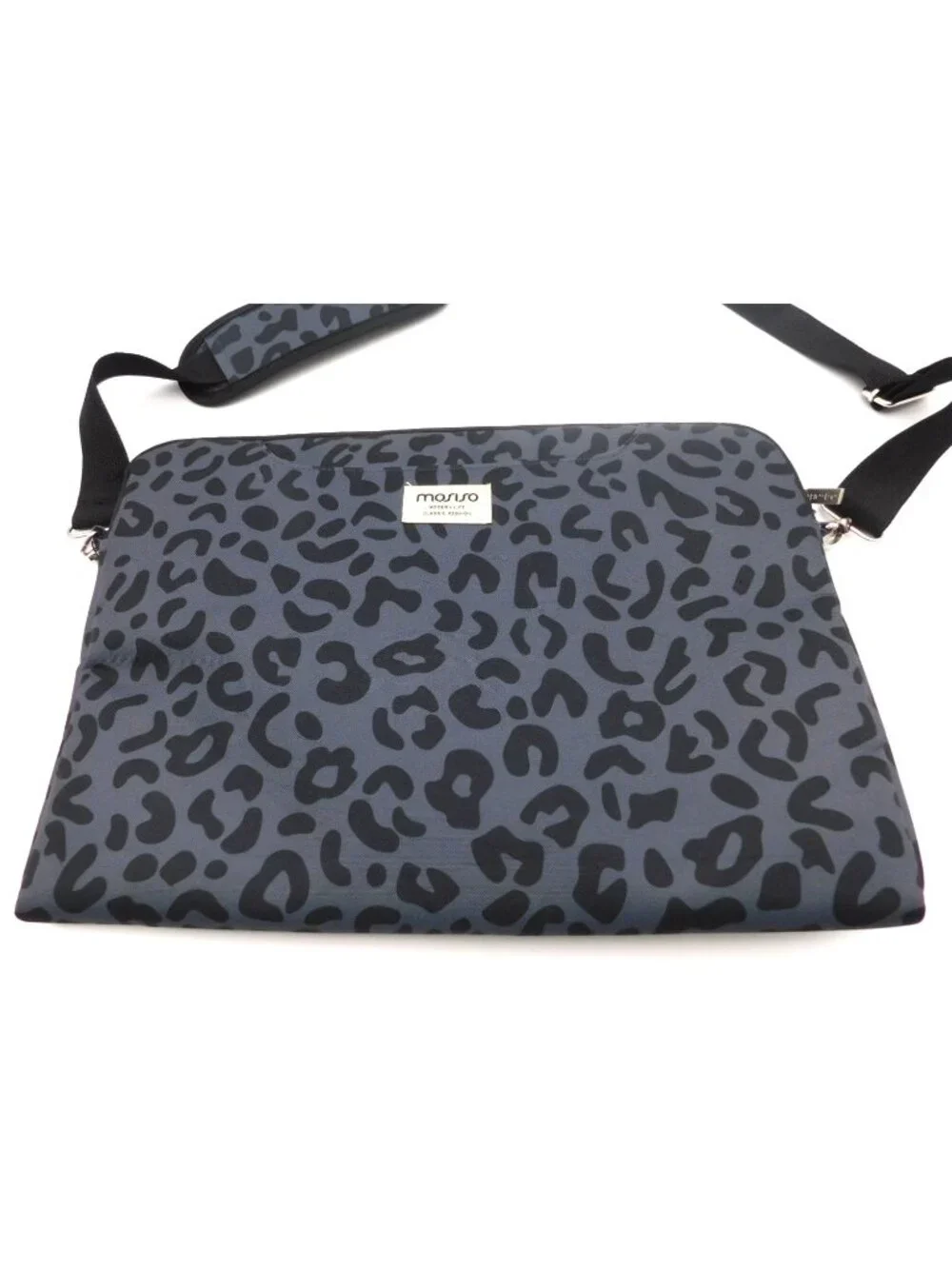 Mosiso Leopard Print Laptop Shoulder Bag Adjustable Strap Lightweight Stylish